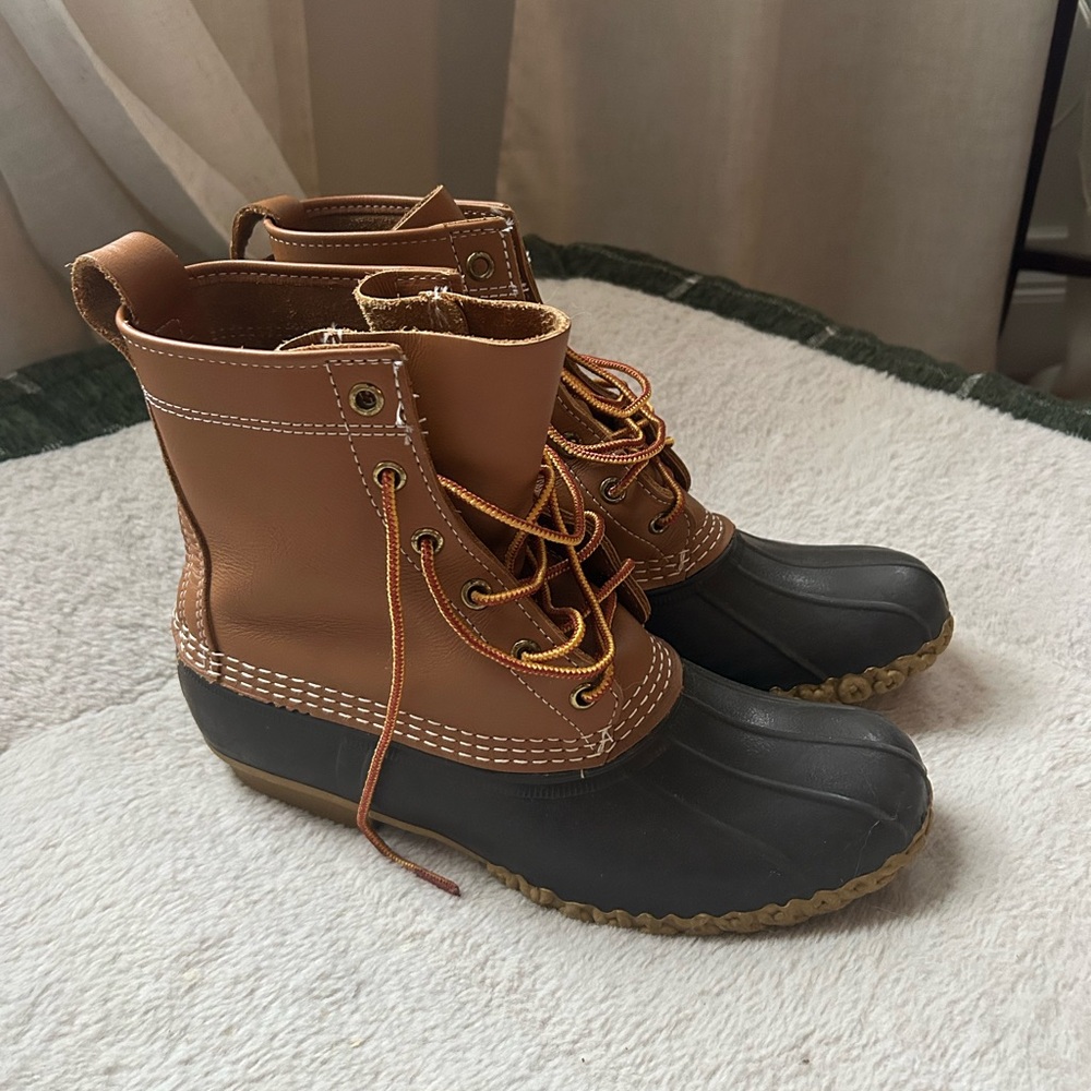 L.L. Bean brown and black Bean Boots